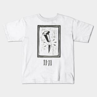 Nail linocut 11:11 Kids T-Shirt